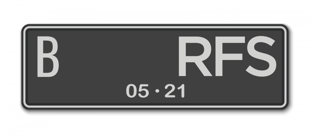 Official Car Number Plate