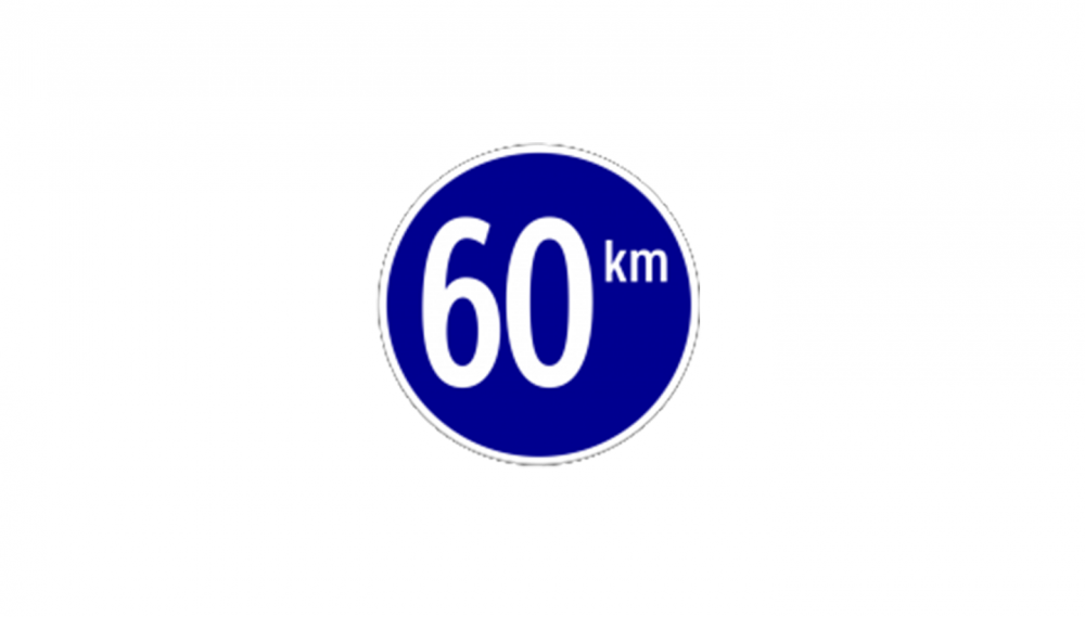 Angka kecepatan minimum dalam kilometer(km)