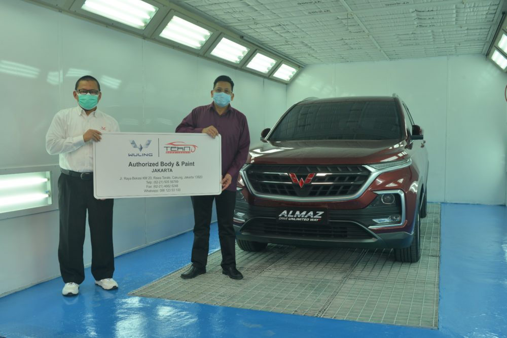 Kerja sama Wuling dan Tekno Body Repair bertujuan memberikan kemudahan dan mempercepat pengerjaan perbaikan body dan cat untuk konsumen Wuling 1000x667