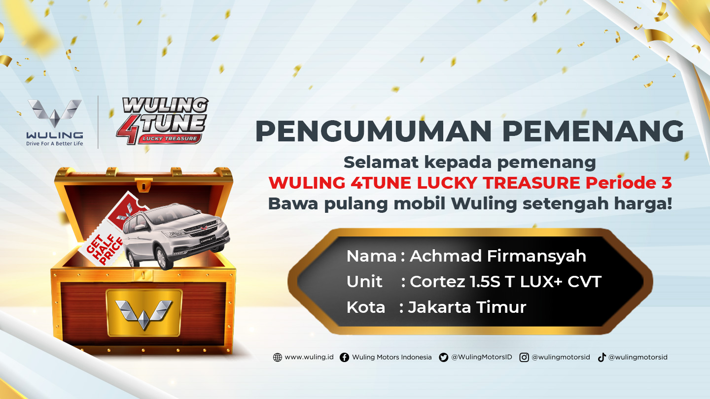 Pemenang Wuling 4tune Lucky Treasure Periode 3