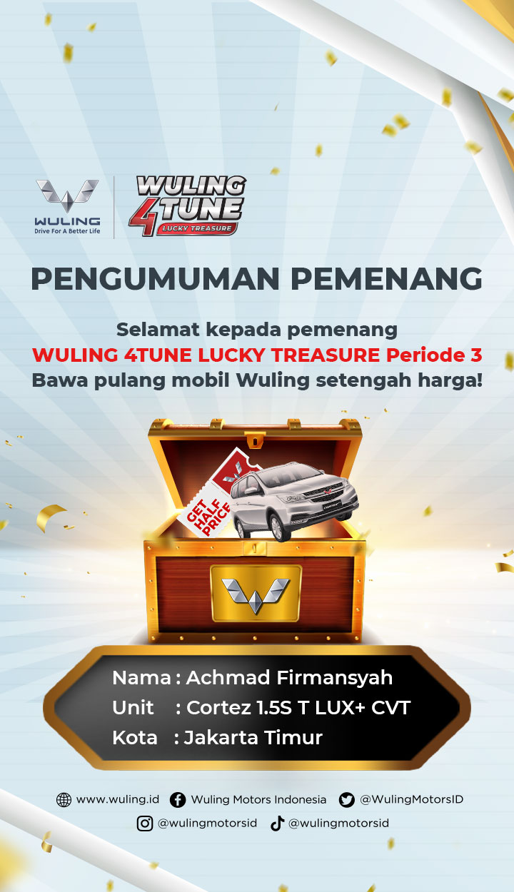 Pemenang Wuling 4tune Lucky Treasure Periode 3